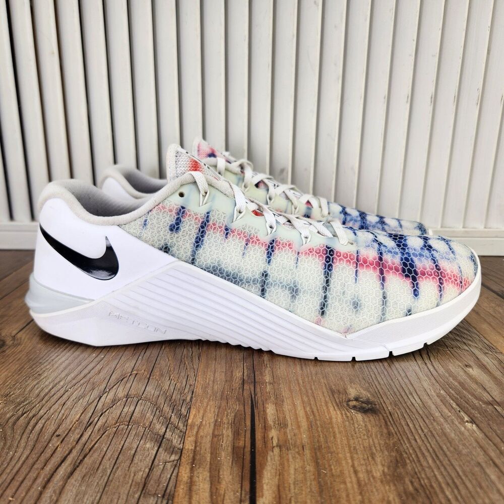 Nike Metcon 5 Training Shoes Mens Size 10.5 Red White Blue Gym Shoes AQ1189-100